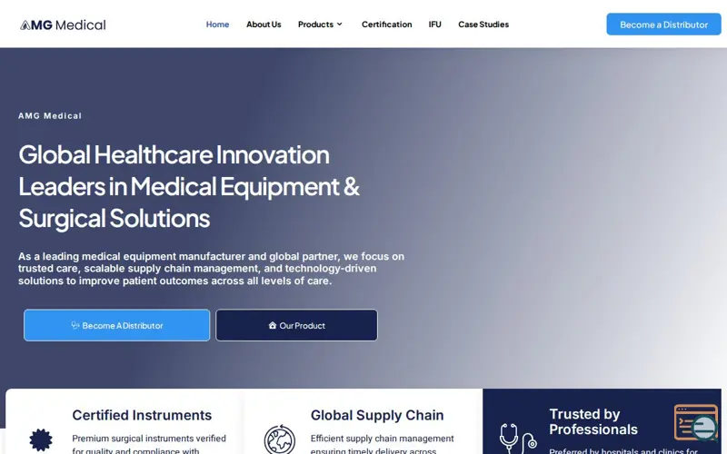 Screenshot of AMG Medical