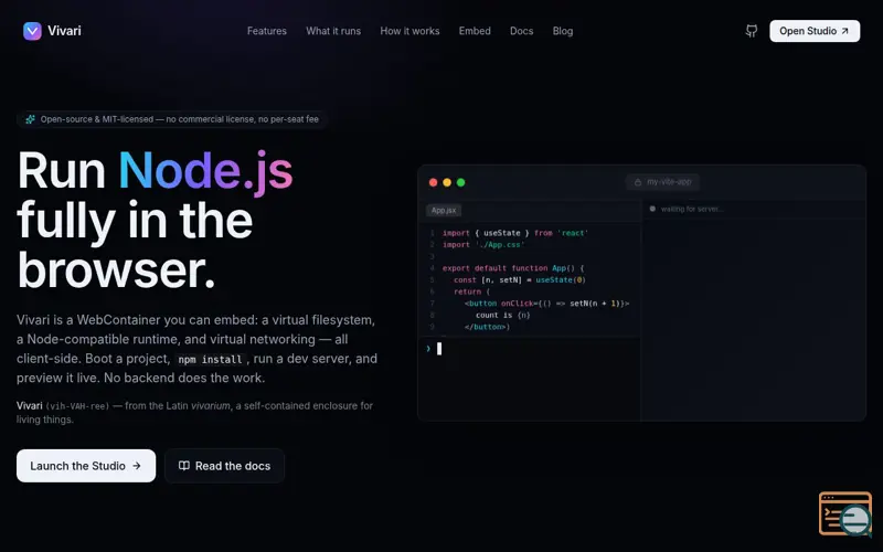 Screenshot of Vivari
