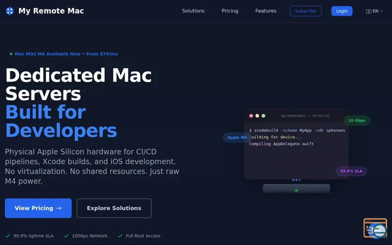 Screenshot of My Remote Mac