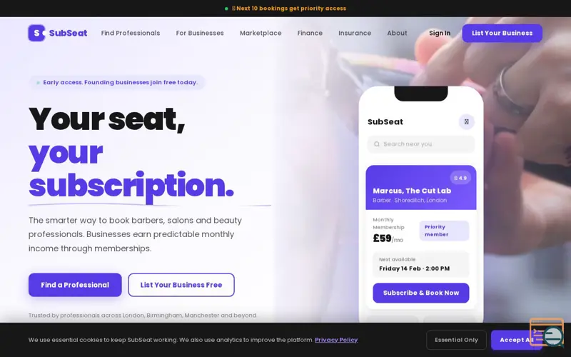 Screenshot of SubSeat