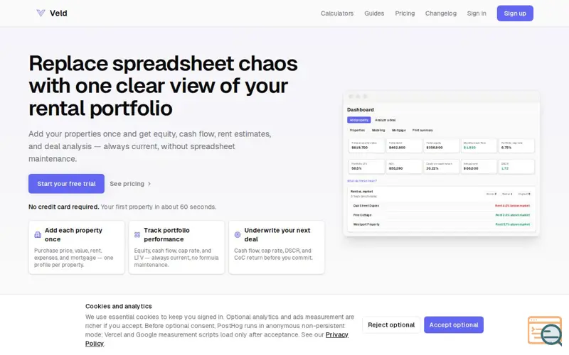 Screenshot of Veld Portfolio