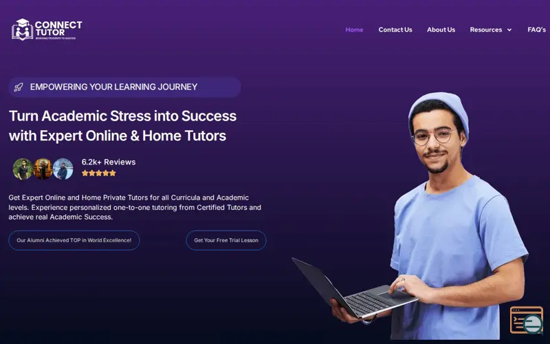 Screenshot of Connect Tutor
