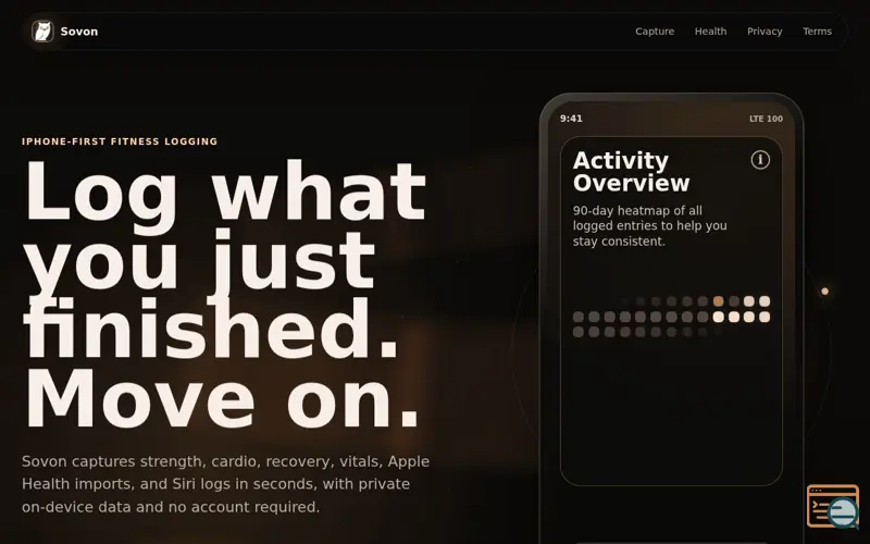 Screenshot of Sovon