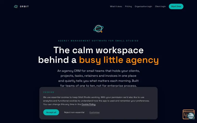 Screenshot of Orbit Studios
