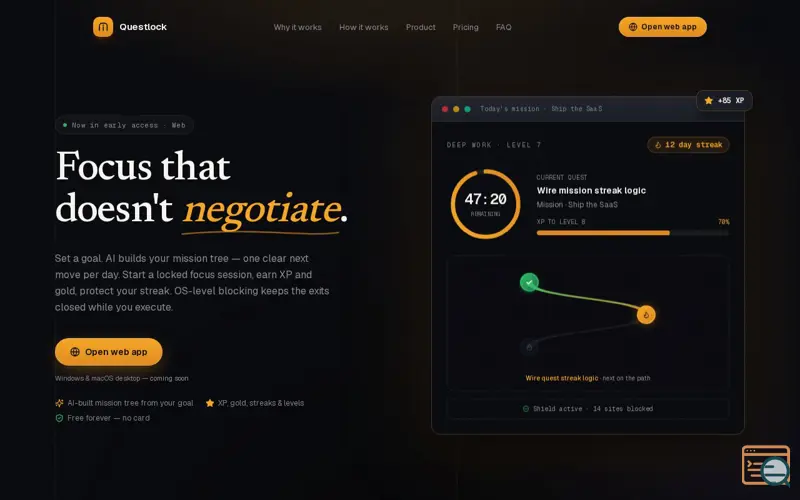 Screenshot of Questlock