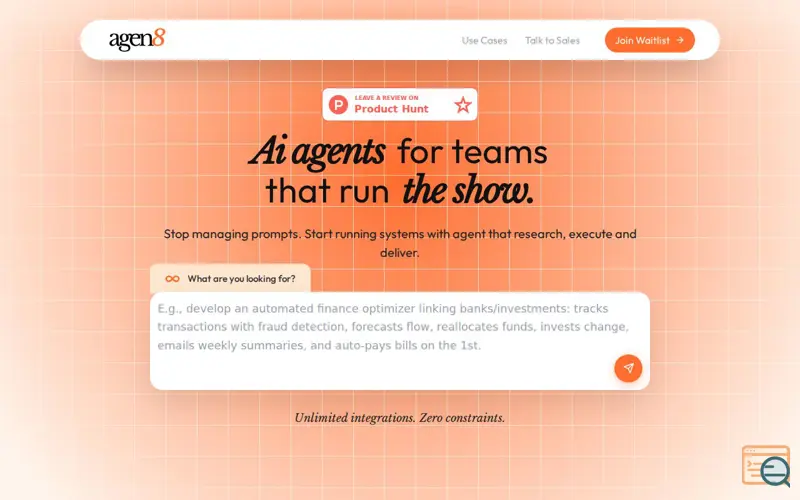 Screenshot of agen8