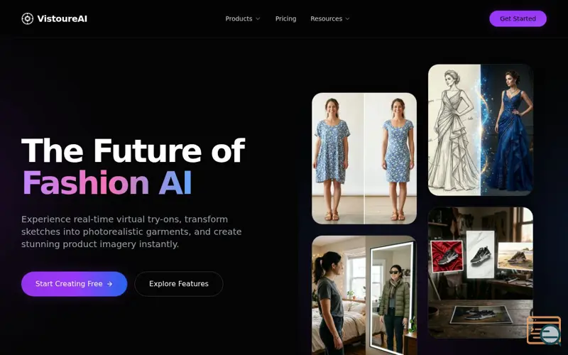 Screenshot of VistoureAI – AI Fashion Studio