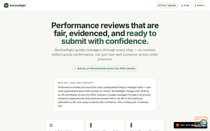 Screenshot of ReviewFlow