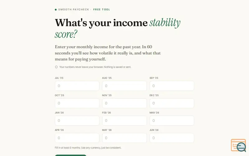 Screenshot of Smooth Paycheck