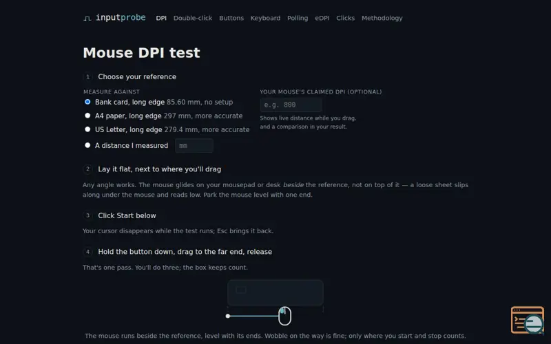 Screenshot of InputProbe