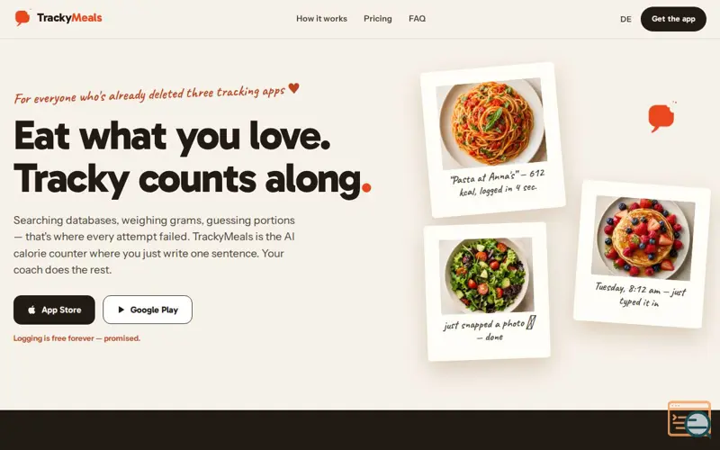 Screenshot of TrackyMeals