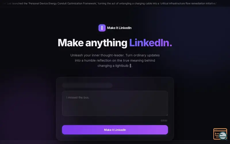 Screenshot of Make It LinkedIn 