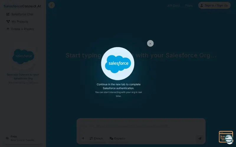 Screenshot of SalesforceConnect.ai