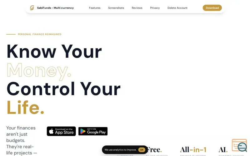 Screenshot of SabiFunds