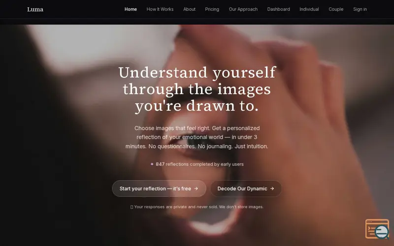 Screenshot of luma