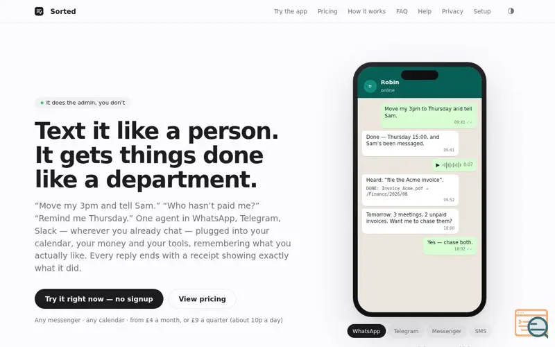 Screenshot of Sorted