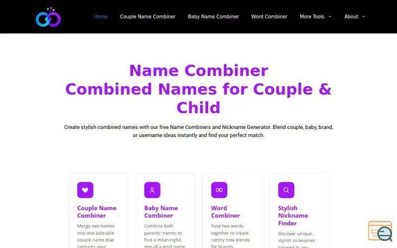 Screenshot of Name Combiner | Stylish Combined Names For Couple & Child