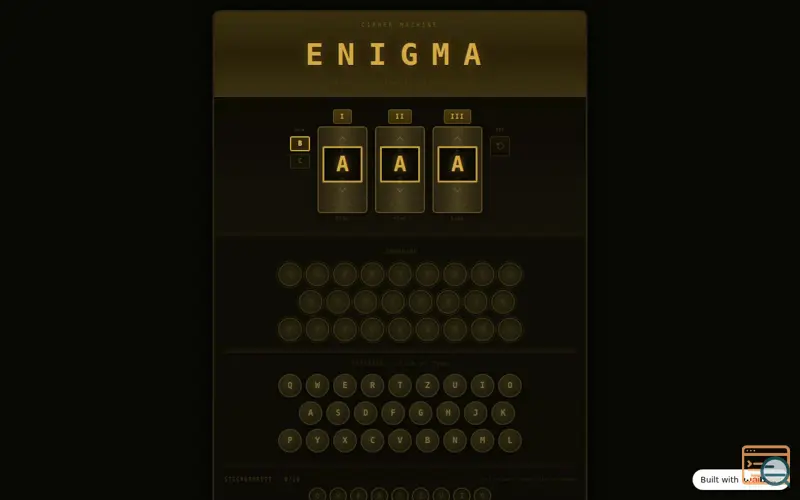 Screenshot of Enigma Simulator