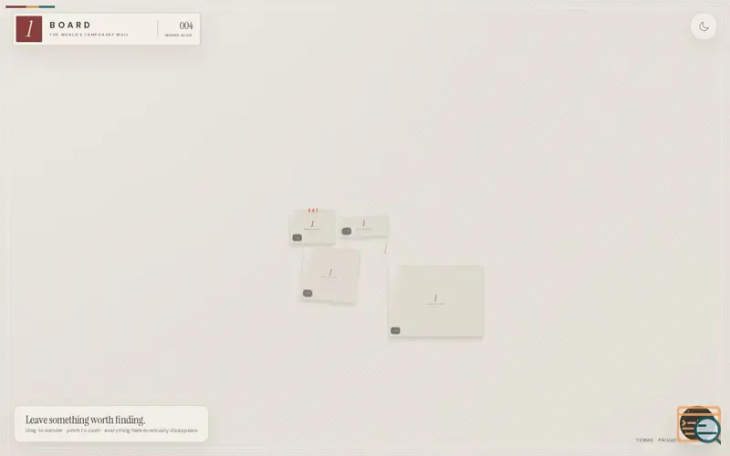 Screenshot of 1board for the Whole World