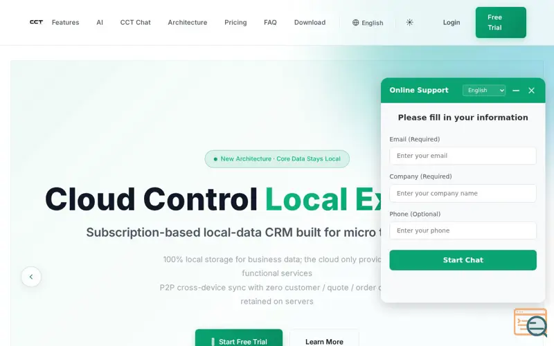 Screenshot of Cloud Control Local Execution