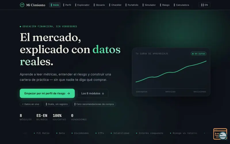 Screenshot of Mi Cimiento