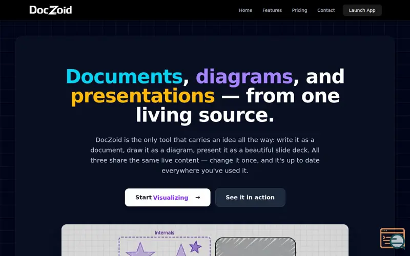 Screenshot of DocZoid Launch