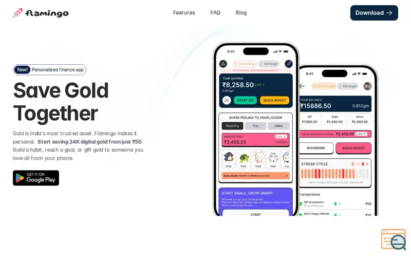 Screenshot of Flamingo Money