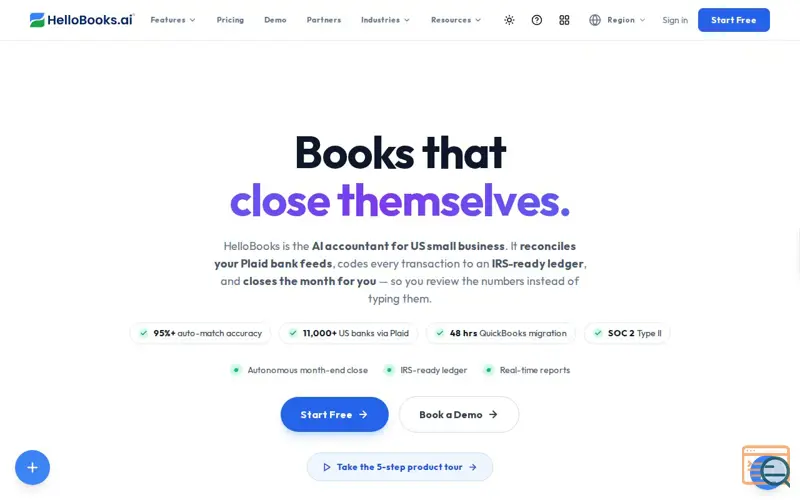 Screenshot of HelloBooks AI