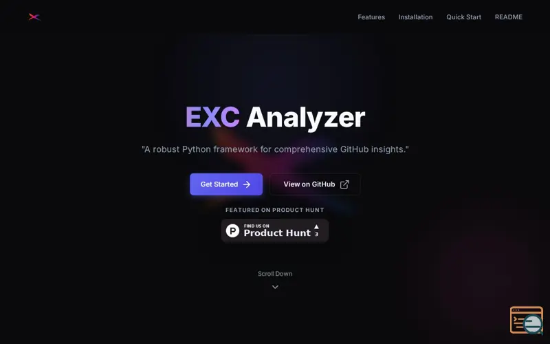 Screenshot of EXC Analyzer