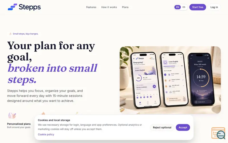 Screenshot of Stepps