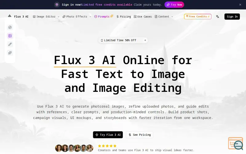 Screenshot of Flux3 AI