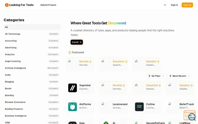 Screenshot of Looking For Tools