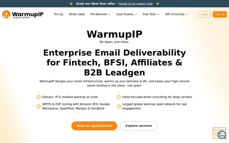 Screenshot of WarmupIP