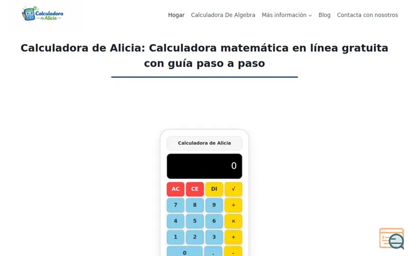 Screenshot of Calculadora de Alicia