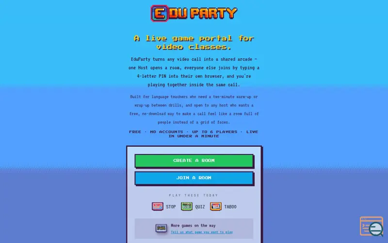 Screenshot of EduParty — Education Party Games Portal