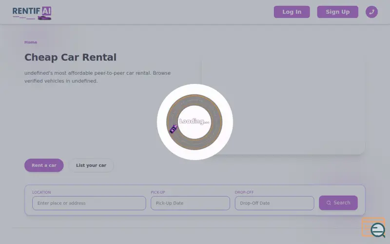 Screenshot of Car Rental in Auckland