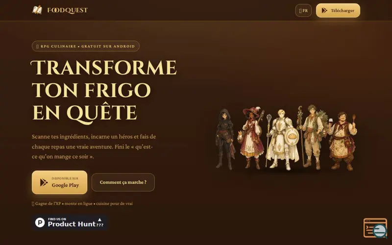 Screenshot of FoodQuest