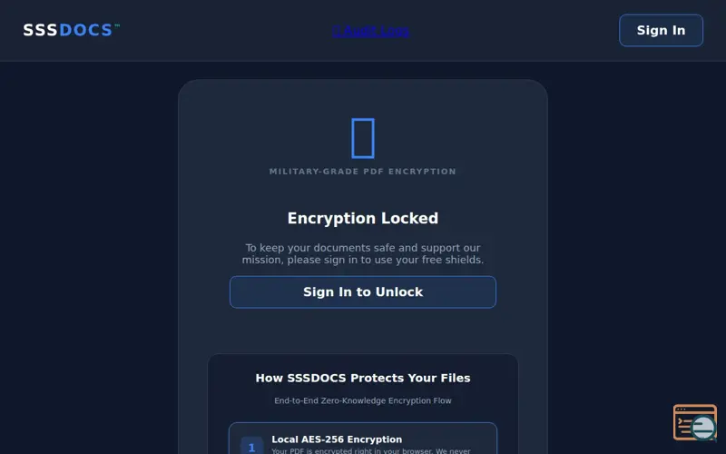 Screenshot of SSSDOCS™