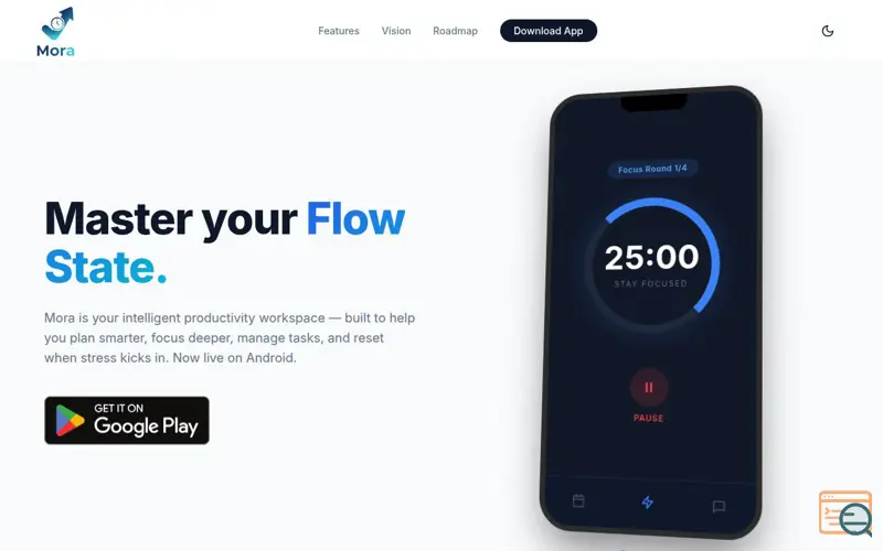 Screenshot of Mora