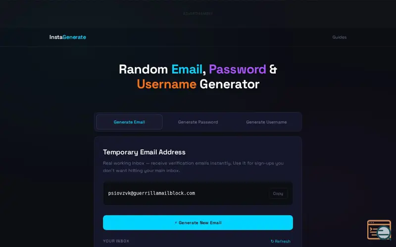Screenshot of InstaGenerate