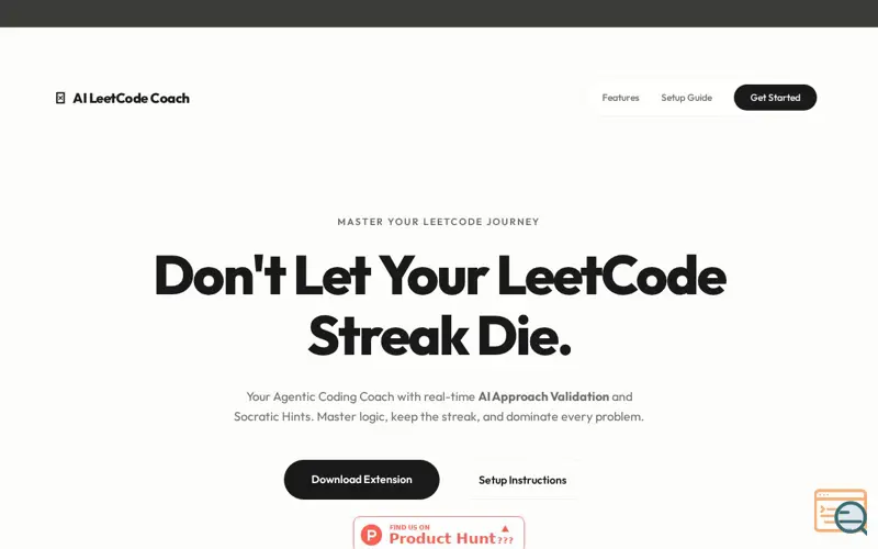 Screenshot of AI Leetcode Coach