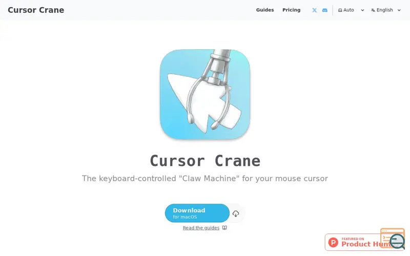 Screenshot of Cursor Crane
