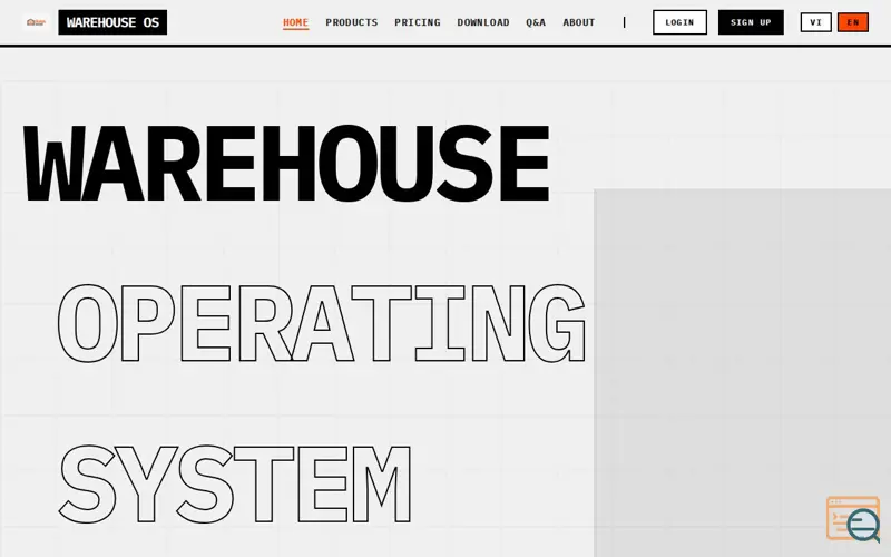 Screenshot of Warehouse OS