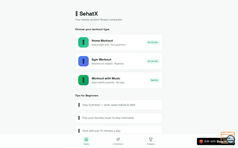 Screenshot of SehatX