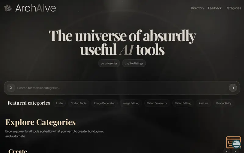 Screenshot of ArchAIve