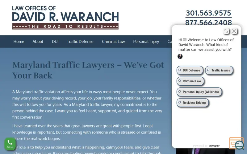 Screenshot of David R. Waranch