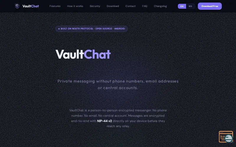 Screenshot of VaultChat