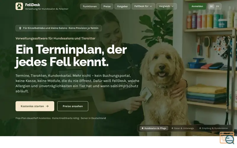 Screenshot of FellDesk