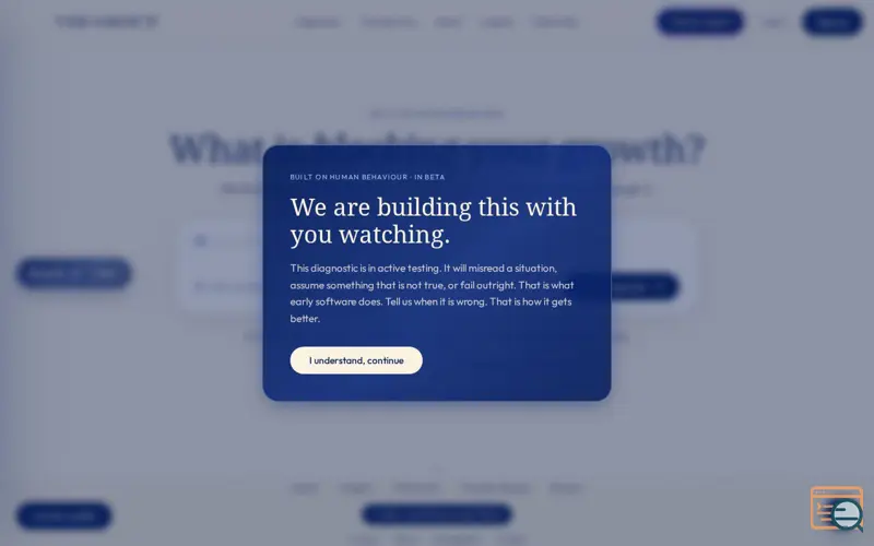 Screenshot of Vee Group, a launch using Motion