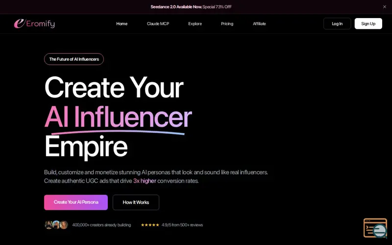 Screenshot of Eromify